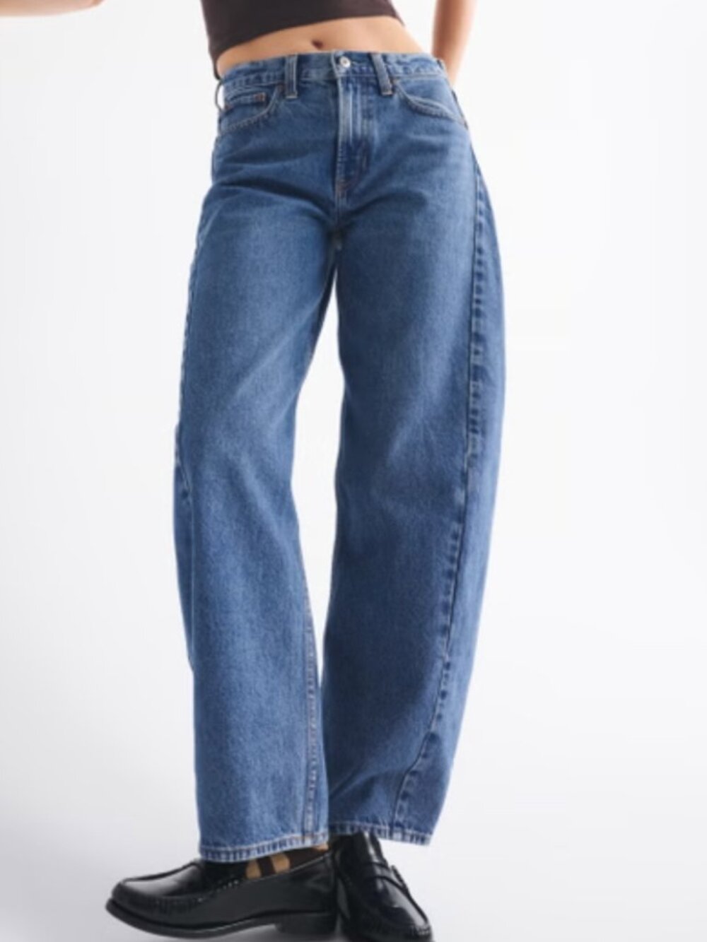 Abercrombie & Fitch Mid Rise Barrel Jean